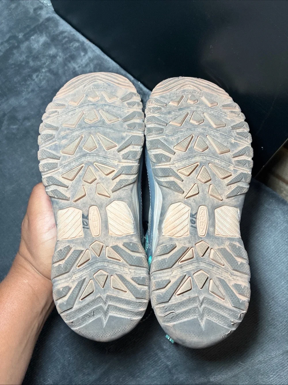 Keen Kids Brown and Teal Trail Hiking Boots